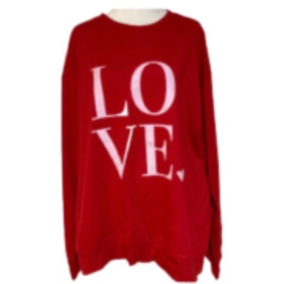 Tops - NIP  Lightweight Love ❤️ Sweatshirt Plus Size 2 to 3X